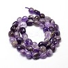 Natural Chevron Amethyst Smooth Nuggets Beads Strands G-J335-08-2