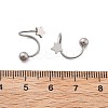 304 Stainless Steel Spiral Cartilage Earrings AJEW-A062-04P-02-4