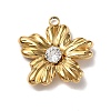 304 Stainless Steel Rhinestone Pendants LS-STAS-P395-11B-G-1