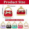 24Pcs 6 Colors Rack Plating Alloy Enamel Pendants ENAM-SC0007-18-2