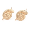 Ocean Style Brass Stud Earring Findings X-KK-N256-09A-G-1
