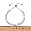 304 Stainless Steel with Clear Cubic Zirconia Link Chain Bracelets BJEW-G754-03P-02-5