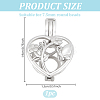 1Pc Rhodium Plated 925 Sterling Silver Heart Bead Cage Pendants STER-HY0001-05-2
