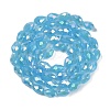 Opaque Solid Color Electroplate Glass Beads Strands EGLA-N013-J6mm-B05-2