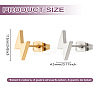 4 Pairs 2 Colors 304 Stainless Steel Stud Earrings for Women EJEW-LP0001-43-2