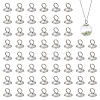 100Pcs 202 Stainless Steel Bead Cap Pendant Bails STAS-UN0034-88-1