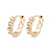 Rack Plating Brass Clear Cubic Zirconia Hoop Earrings EJEW-S241-08G-1