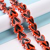 Heart Handmade Lampwork Beads Strands LAMP-G150-01F-2