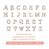 2 Sets 2 Colors Letter A-Z Imitation Pearl Cloth Patches PATC-TA0001-01-3