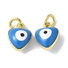 Brass Enamel Charms KK-S518-03I-G-1