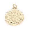 Brass Micro Pave Cubic Zirconia Pendants KK-O126-06G-2