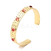 Tomato Cubic Zirconia Open Cuff Bangle BJEW-G652-02G-3