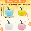 12Pcs 4 Colors Polyethylene Artificial Pumpkin DJEW-GF0001-71B-2