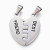 304 Stainless Steel Split Pendants LS-STAS-F168-03P-1