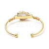 Dyed Natural Agate Irregular Druzy Nugget Open Cuff Bangle BJEW-C028-01G-4