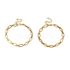 2Pcs 2 Styles 304 Stainless Steel Hollow Cross-Linked Chain Bracelets for Couple BJEW-JB12295-2