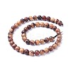 Natural Wood Beads Strands WOOD-F008-04-C-2