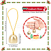 9Pcs 3 Colors Golden Tone Alloy Wind Chimes AJEW-CN0002-57-2