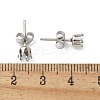 316 Surgical Stainless Steel Stud Earring Findings STAS-Z118-03P-04-3