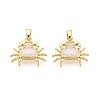 Brass Enamel Pendants KK-T075-93B-G-1