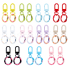 22Pcs 11 Colors Baking Paint Alloy Swivel Clasps KEYC-HS0001-08-1