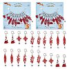 Baking Painted Alloy Pendant Locking Stitch Markers HJEW-AB00118-1