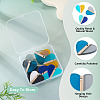 10Pcs 5 Colors Opaque & Transparent Resin & Wood Pendants RESI-TA0004-59-5