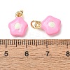 Brass Enamel Pendants KK-CJC21A4-01G-02-RS-2