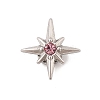 Rhinestone Star Clip-on Earrings EJEW-B116-01P-03-4
