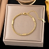 304 Stainless Steel Box Bracelets for Women LS-BJEW-D407-03G-1