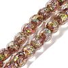 Handmade Dichroic Foil Glass Beads Strands DICH-U001-02F-1