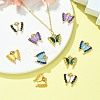 10Pcs 5 Colors Alloy Enamel Pendants ENAM-YW0003-78-5