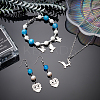 32Pcs 16 Style 201 Stainless Steel Pendants STAS-UN0024-41-3