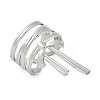 304 Stainless Steel Open Cuff Rings for Women LS-RJEW-U060-01M-P-2