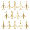 14Pcs Rack Plating Brass Charms KK-ME0001-50G-1