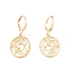 Clear Cubic Zirconia Abstract Face Dangle Leverback Earrings EJEW-N012-59-1