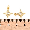 Brass Micro Pave Cubic Zirconia Charms KK-F927-09C-G-3