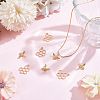 8Pcs 2 Styles Brass Pendants & Brass Micro Pave Cubic Zirconia Pendants KK-AR0003-70-2