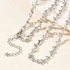304 Stainless Steel Dolphin Link Chain Necklaces for Women NJEW-G201-02P-1