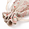 Christmas Theme Cotton Fabric Cloth Bag ABAG-H104-B02-3
