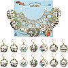 Alloy Enamel Panda Pendant Stitch Markers HJEW-AB00267-1