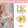 20Pcs Brass Lotus Beads KK-BBC0015-59-2
