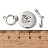 Brass Micro Pave Clear Cubic Zirconia Toggle Clasps KK-N254-92P-4
