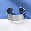 Non-Tarnish 304 Stainless Steel Cuff Rings STAS-T045-22A-P-4