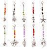 10Pcs 10 Styles Ocean Theme Alloy Pendant Decoration HJEW-TAC0066-2