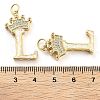 Brass Micro Pave Clear Cubic Zirconia Pendants KK-G498-01L-02-3