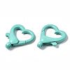 Spray Painted Eco-Friendly Alloy Lobster Claw Clasps PALLOY-YW0001-22-NR-4