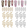 24Pcs 4 Styles Alloy Rhinestone Cabochons MRMJ-OC0004-10-1