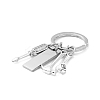 Non-Tarnish Father's Day Theme Alloy 201 Stainless Steel Keychain KEYC-A010-04-2