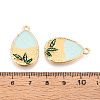 Rack Plating Alloy Enamel Pendants ENAM-N066-01KCG-3